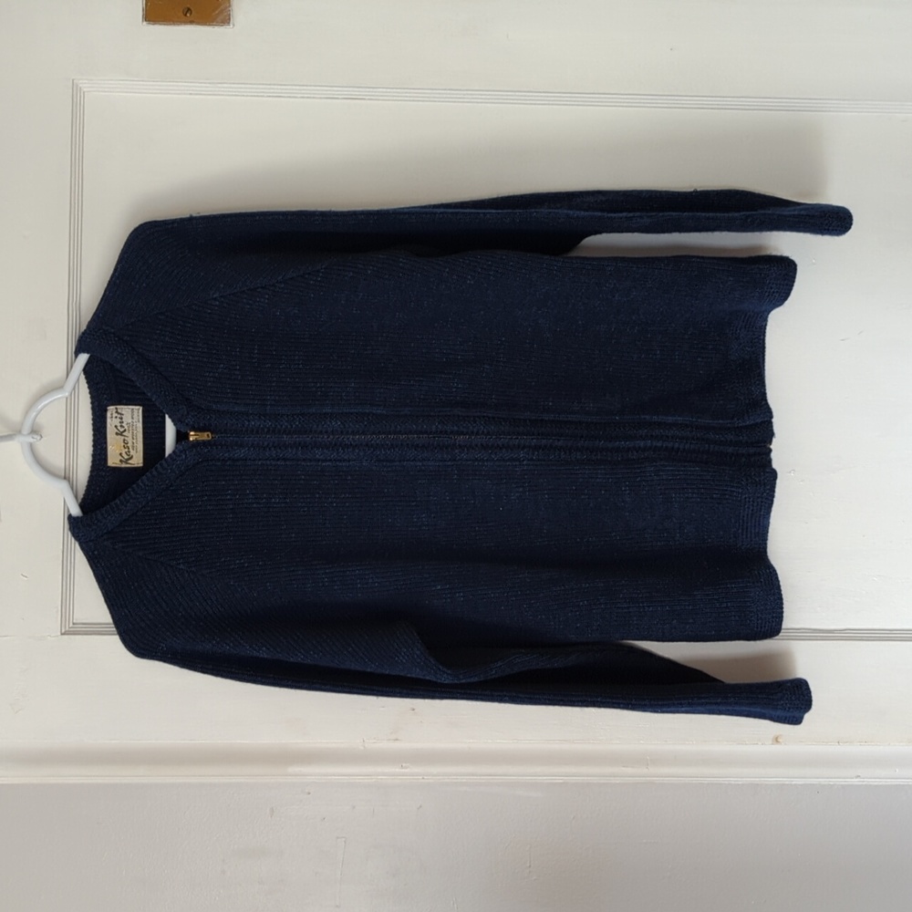 Kaso vintage M worsted wool knit cardigan sweater